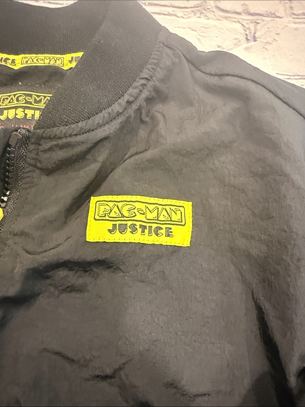 PAC-MAN Justice Girl’s Bomber Jacket | Retro Gamer | Ghost Graphics | Size Small - Picture 3 of 7